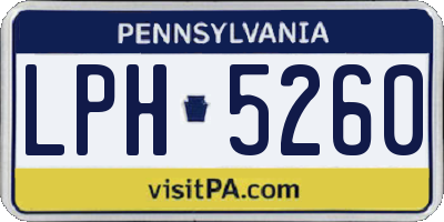 PA license plate LPH5260