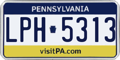 PA license plate LPH5313