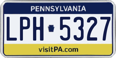 PA license plate LPH5327