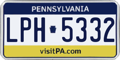PA license plate LPH5332