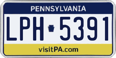 PA license plate LPH5391