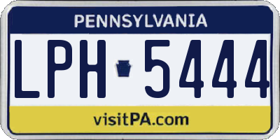 PA license plate LPH5444