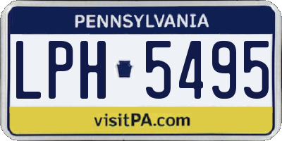 PA license plate LPH5495