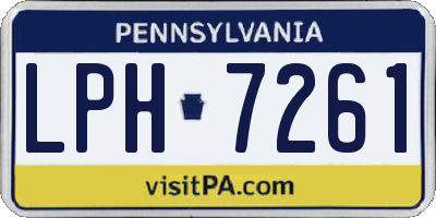 PA license plate LPH7261