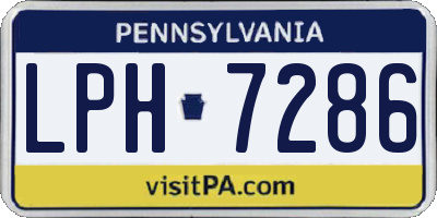 PA license plate LPH7286
