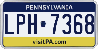PA license plate LPH7368