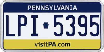 PA license plate LPI5395