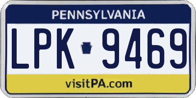 PA license plate LPK9469