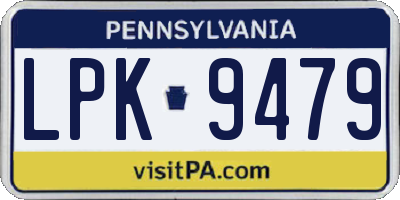 PA license plate LPK9479