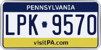 PA license plate LPK9570
