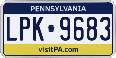 PA license plate LPK9683
