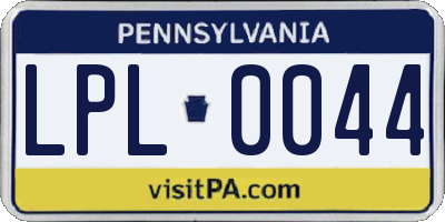 PA license plate LPL0044