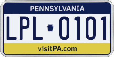 PA license plate LPL0101