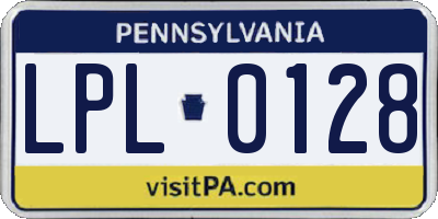 PA license plate LPL0128
