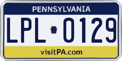 PA license plate LPL0129