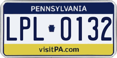 PA license plate LPL0132