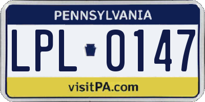 PA license plate LPL0147