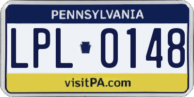 PA license plate LPL0148