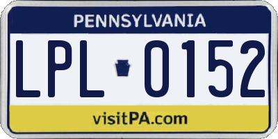 PA license plate LPL0152