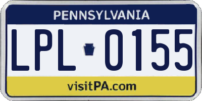 PA license plate LPL0155