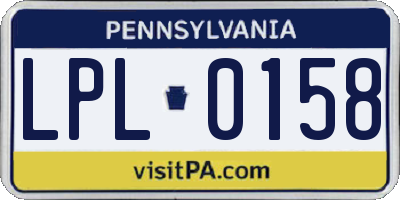 PA license plate LPL0158