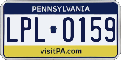 PA license plate LPL0159