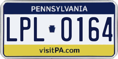 PA license plate LPL0164