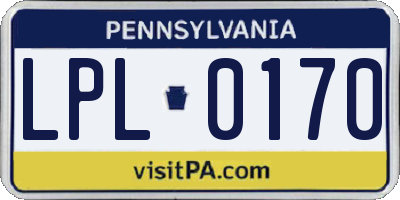 PA license plate LPL0170