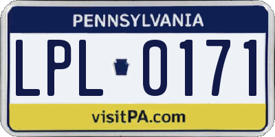 PA license plate LPL0171