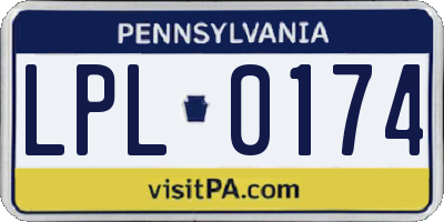PA license plate LPL0174