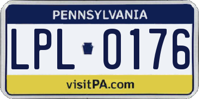 PA license plate LPL0176