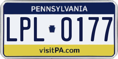 PA license plate LPL0177