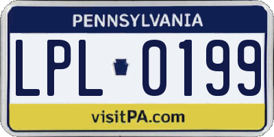 PA license plate LPL0199