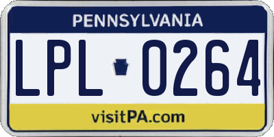 PA license plate LPL0264
