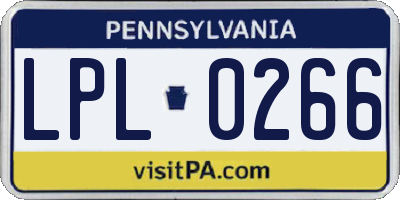 PA license plate LPL0266