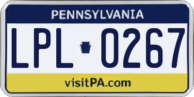 PA license plate LPL0267