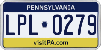 PA license plate LPL0279