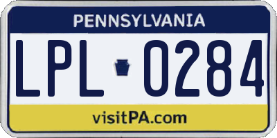 PA license plate LPL0284