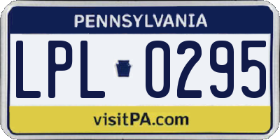 PA license plate LPL0295