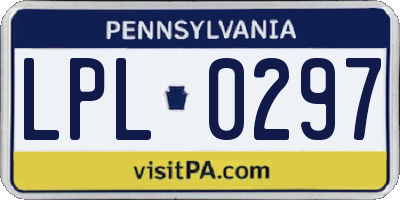 PA license plate LPL0297