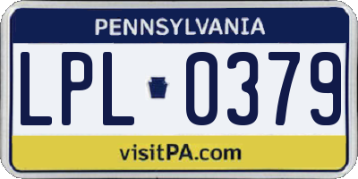 PA license plate LPL0379