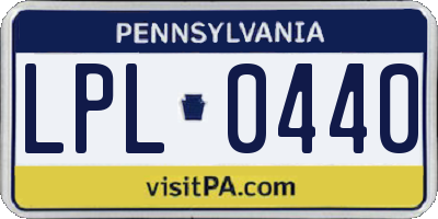 PA license plate LPL0440