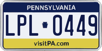 PA license plate LPL0449