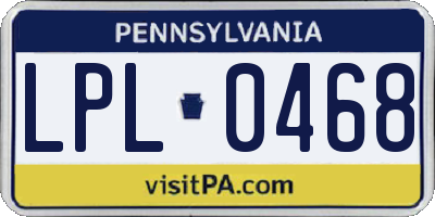 PA license plate LPL0468