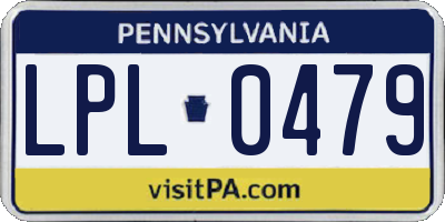 PA license plate LPL0479