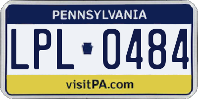 PA license plate LPL0484