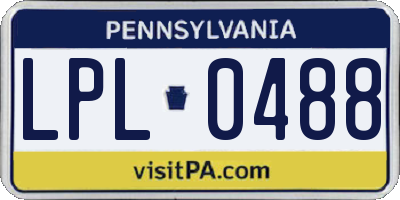 PA license plate LPL0488