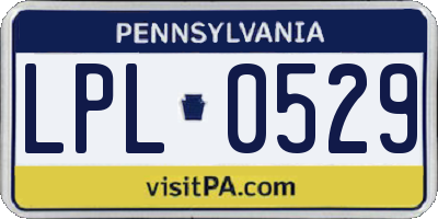 PA license plate LPL0529