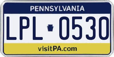 PA license plate LPL0530