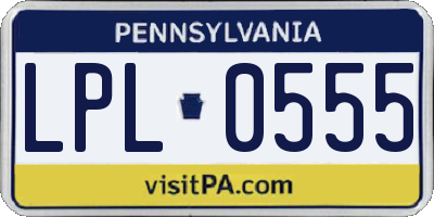 PA license plate LPL0555